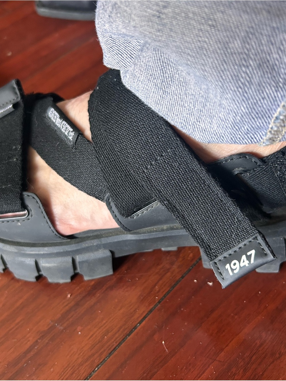 Palladium Black Strappy Platform Sandals